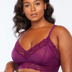 Purple Savage X Fenty Dotted Lace Bralette